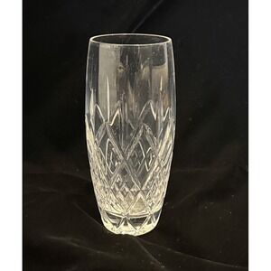 Rare Tyrone Crystal Tall Rounded Tumbler approx 6.5"- 2.5" Diameter At Rim Glass